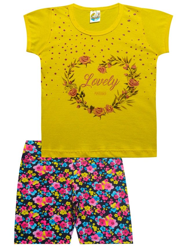 ref 6159 conj short florzinhas am