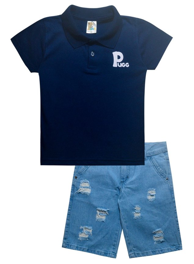 ref 50 conjunto jeans claro com rasgo