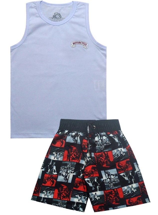 ref 21 bermuda preta e vermelho
