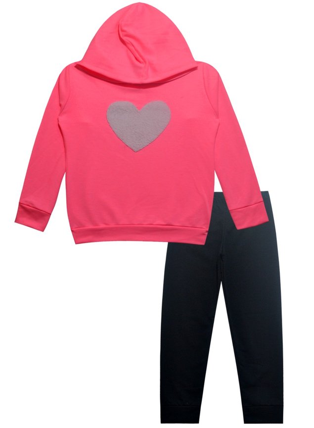 conj molecotton de coracao rosa neon ref 6822