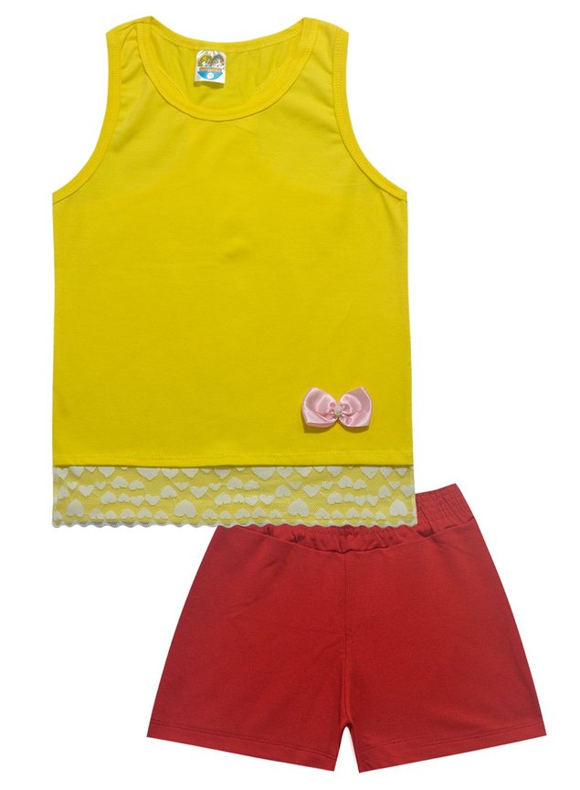short vermelho