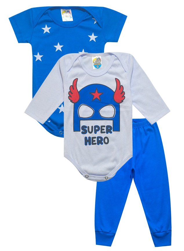 calca azul kit super hero