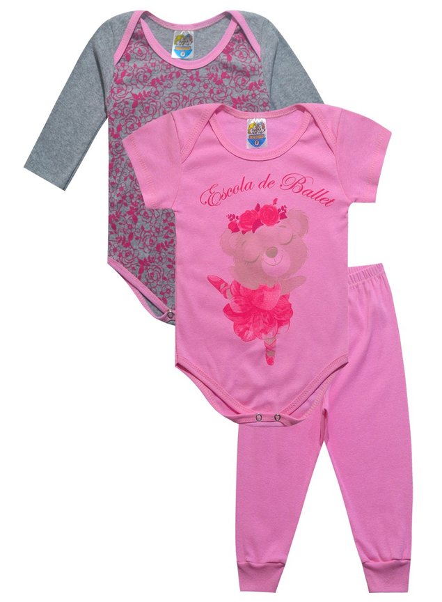 calca rosa kit ursinha ballet