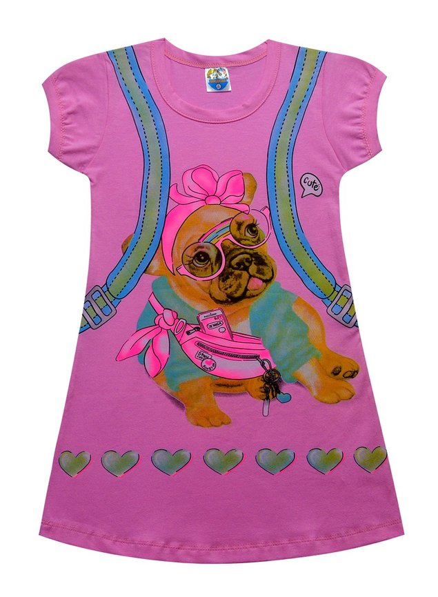vestido rosa escuro frente ref 7337