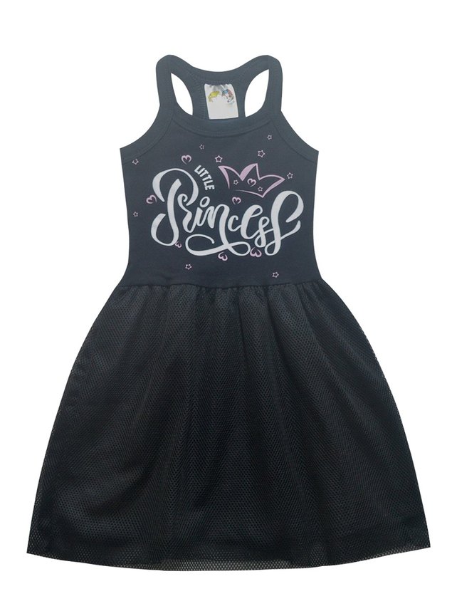 vestido tela princess preto 7240