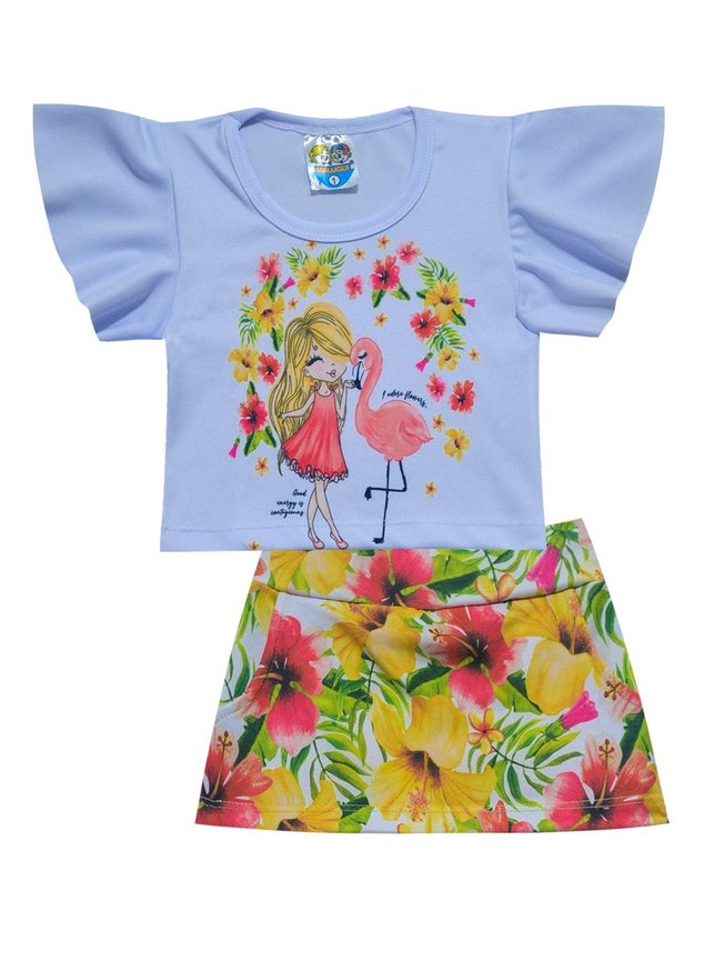 saia menina flores