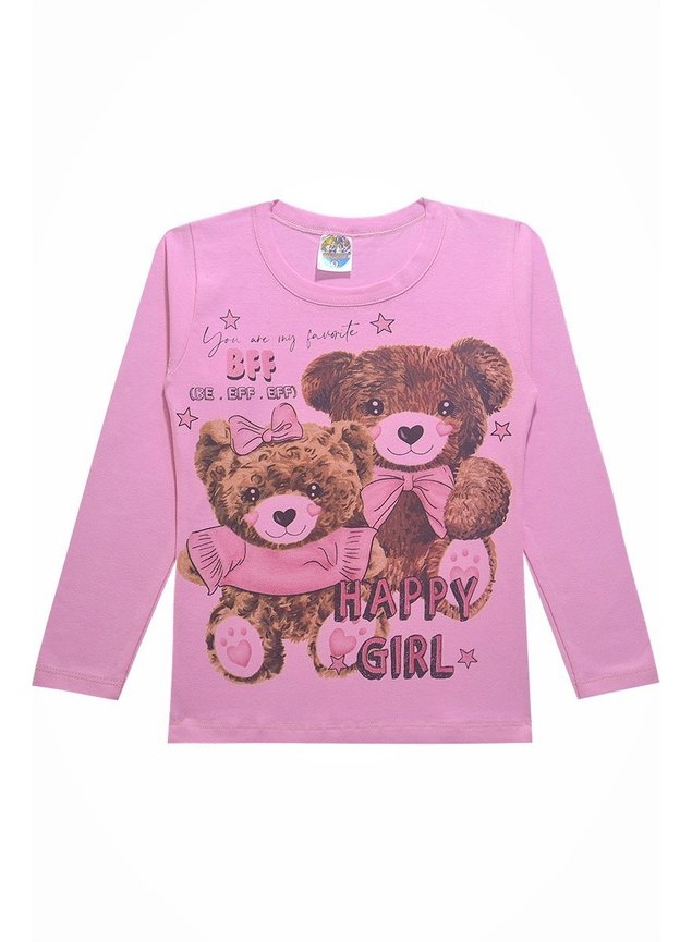 blusa 2 ursos rosa
