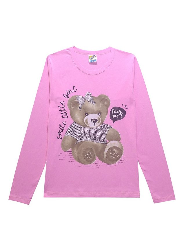 blusa urso rosa