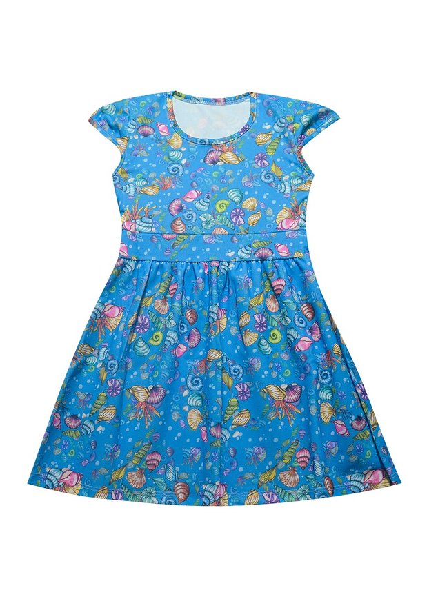 vestido azul conchas 6173