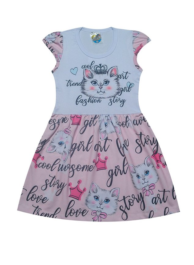 vestido gato rosa 7231