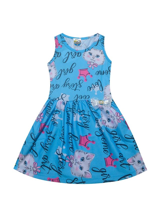 vestido azul gato 7242